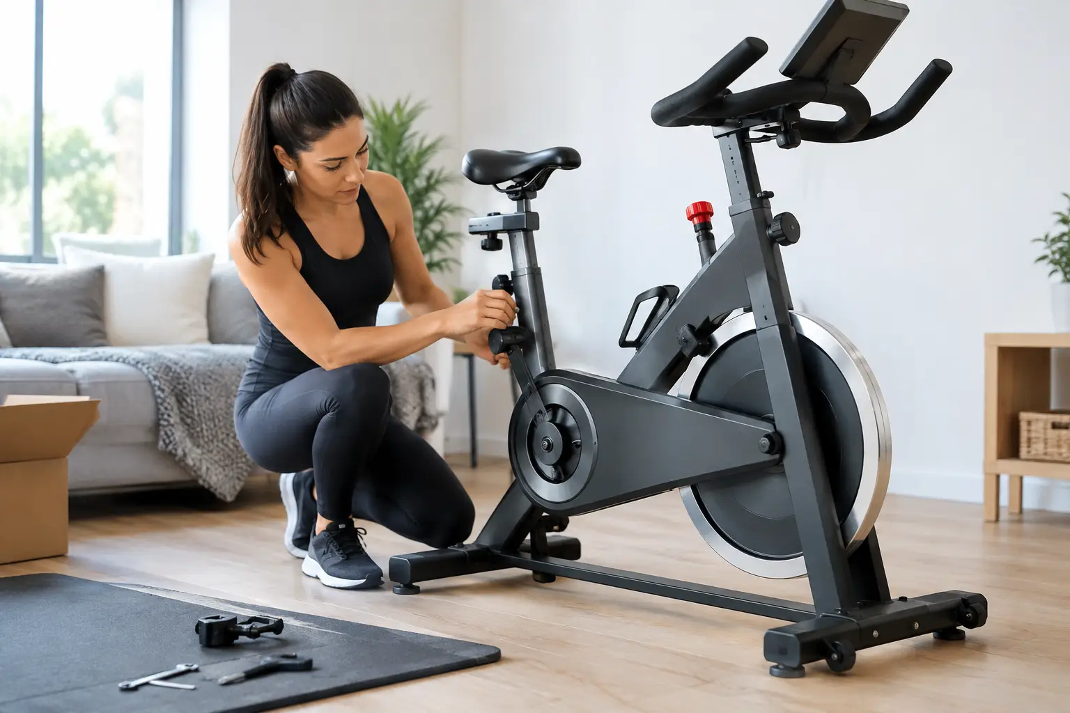 Cómo instalar una bicicleta de spinning en casa