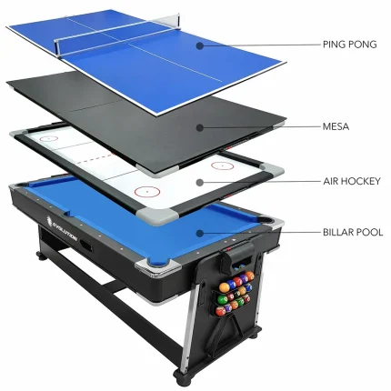 Mesa Multijuegos 4 en 1 Evolution