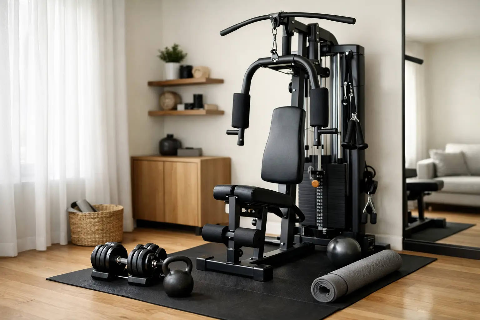 Multigimnasio para espacios pequeños en casa