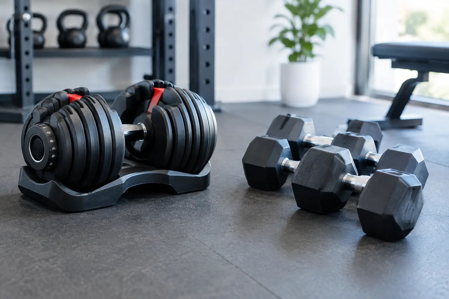 Pesas ajustables versus pesas fijas para tu gimnasio